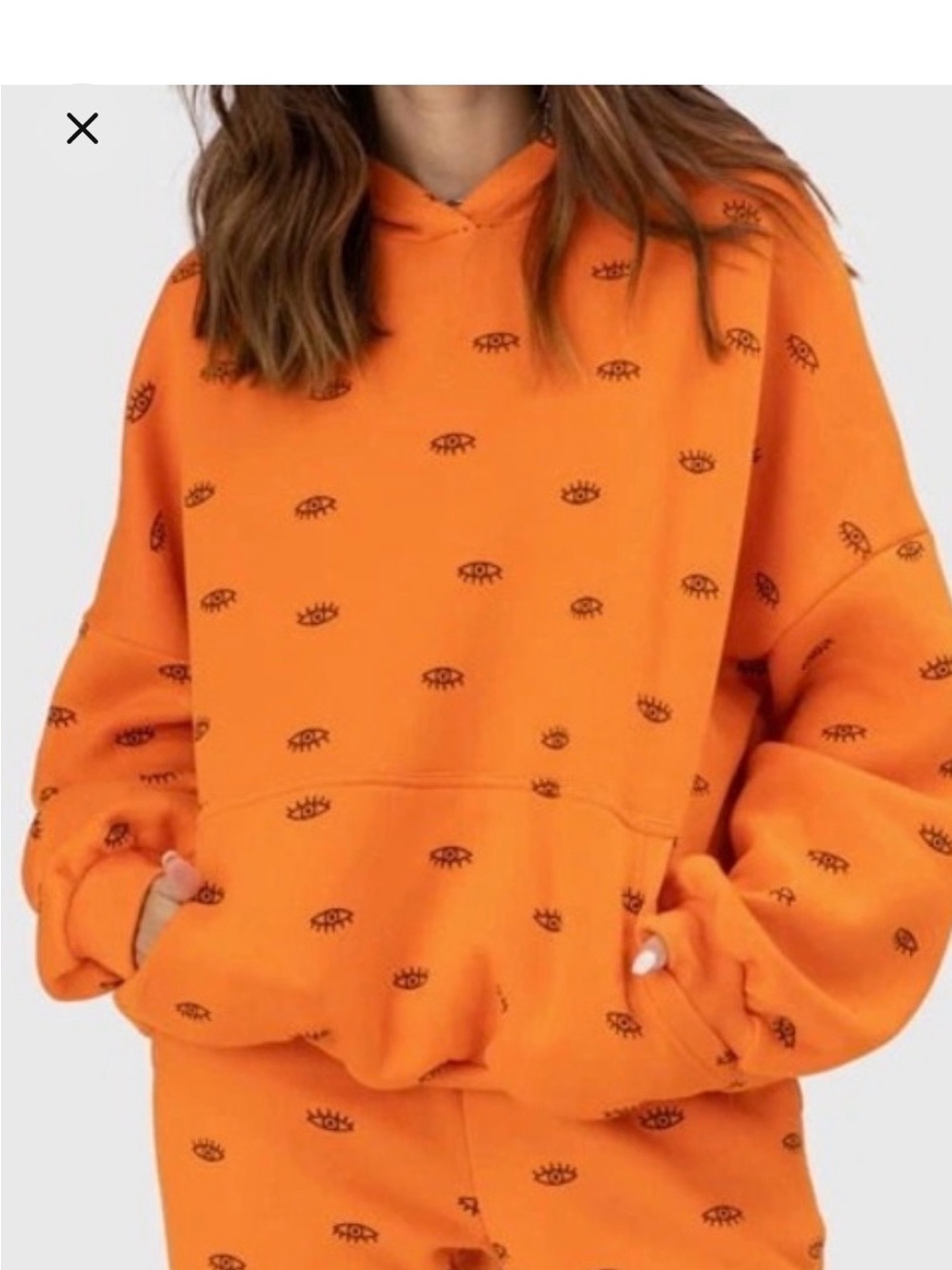 Urban Outfitters Adika Bright Orange Fleece Sweatshirt